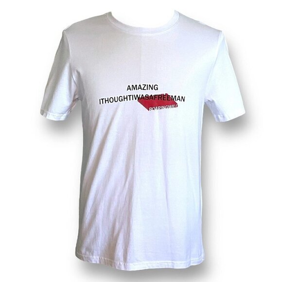 GXG x ROARINGWILD Mens Tshirt XL White Graphic Tee Hypebeast Chinese Streetwear - Picture 2 of 9